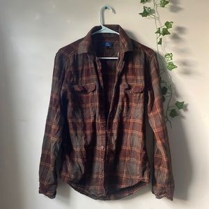 Small size Brown button down flannel